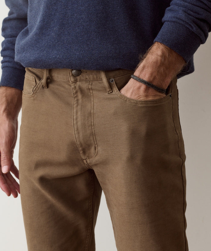5 Pocket Flex Terry Pant Slim Straight - Daisy Brown