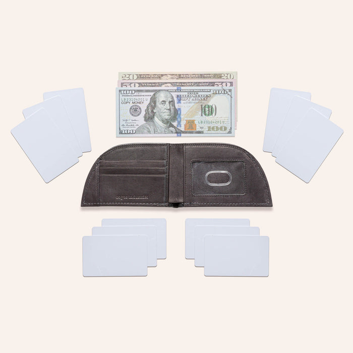 3 Card Slots w ID Window - Black Bison