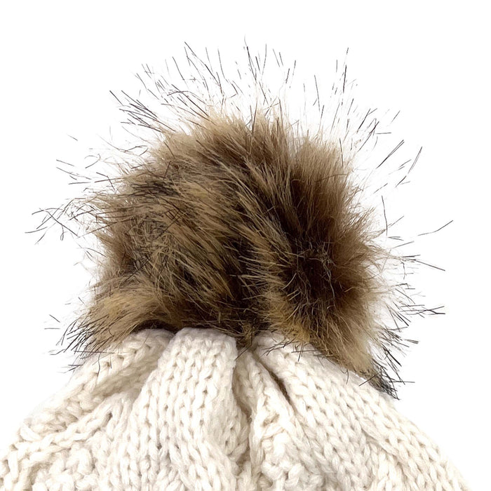 Aran Diamond Cable Oban Pom Pom Hat