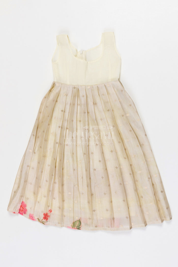 The Nesavu Pattu Pavadai Baby Girl Pattu Pavadai for Weddings and Festive Functions Nesavu Nesavu Baby Girl Pattu Pavadai Semi Banaras Silk Dress For Weddings And Festivals