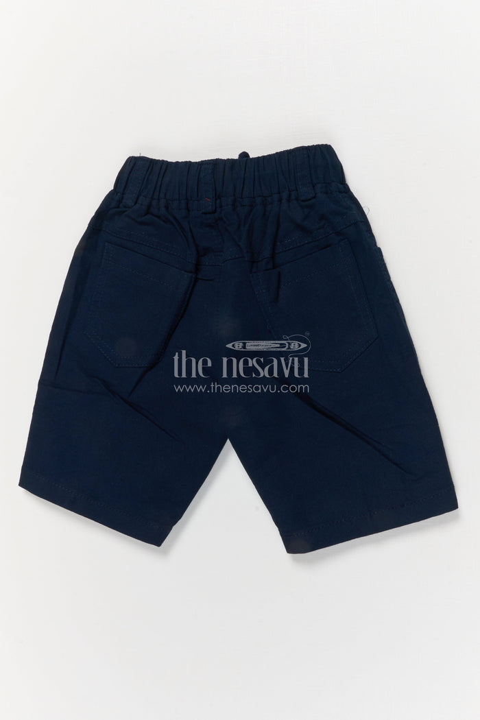 The Nesavu Boys Shorts Boys Cotton Shorts with Panda Print and Playful Cool Text Nesavu Boys cotton shorts with panda print and COOL graphic