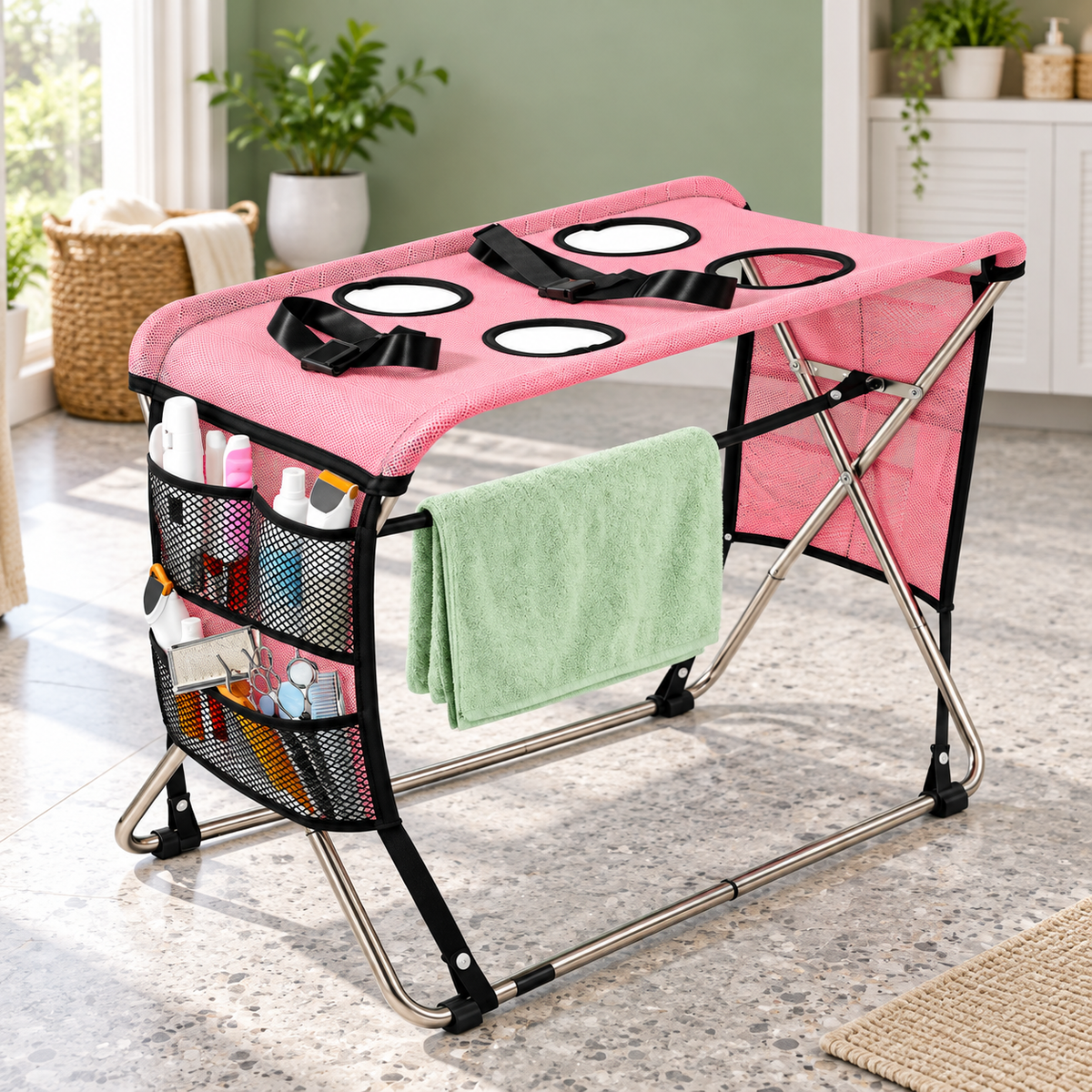 Foldable Pet Grooming Table for Large Dogs & Cats
