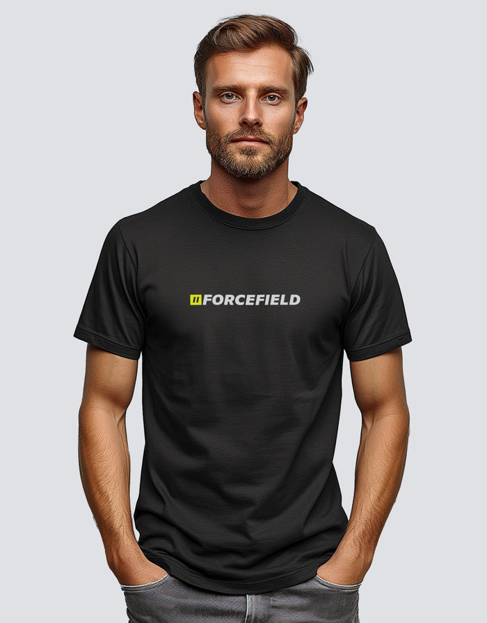 Forcefield Black Lightweight Short-Sleeve Crewneck Forcefield Logo Graphic T-Shirt