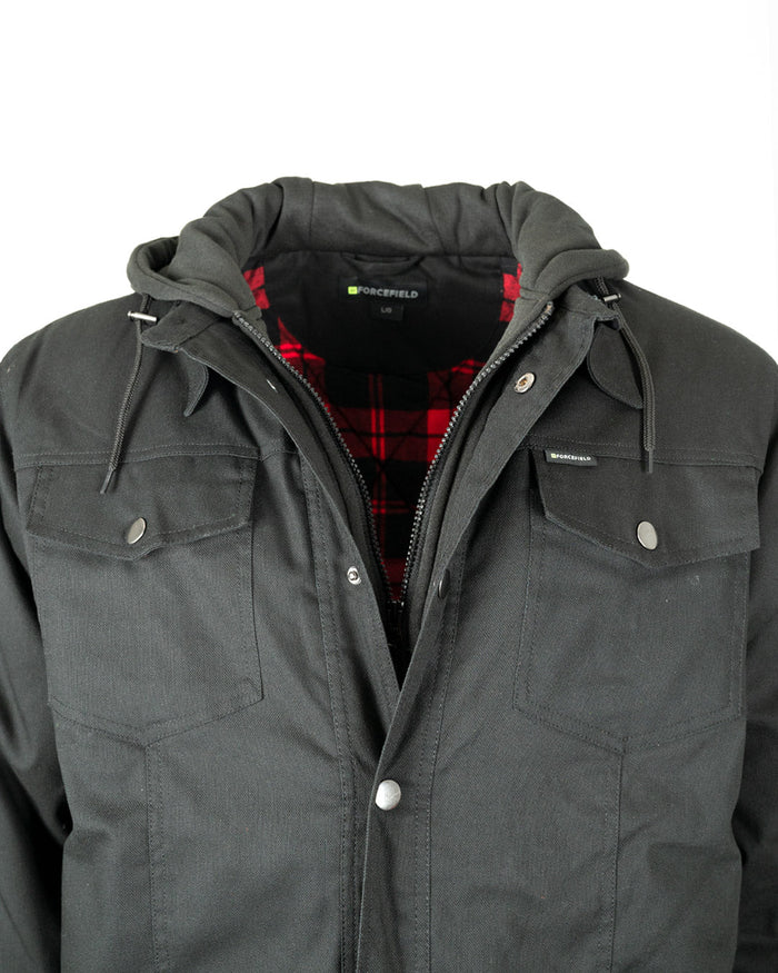 Forcefield Canvas Jacket with Fooler Hoodie and Flannel Lining