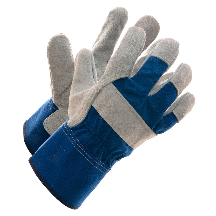 Forcefield "Sureguard" Premium Split Blue Leather Work Gloves