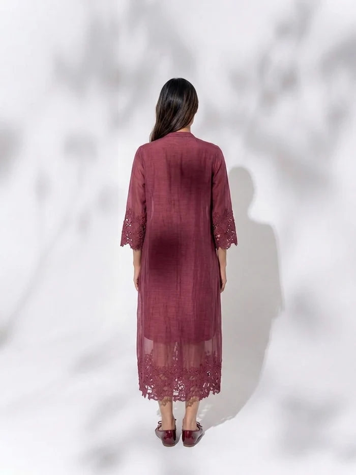 GIA BURGUNDY DRESS