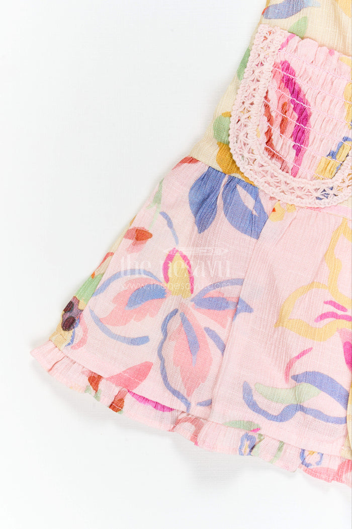 The Nesavu Girls Cotton Frock Girls Frock for Birthday and Party Wear Nesavu Nesavu Girls Georgette Frock With Digital Print For Party Wear And Birthday Occasions