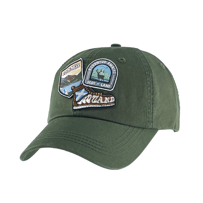 Big Country Scotland Patches On Green Baseball Cap
