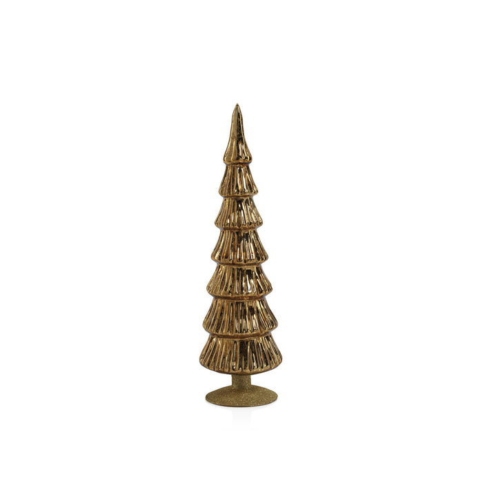 Miramonti Glass Tree on Gold Glitter Base - Gold - Christmas Trees by Carlyle Avenue