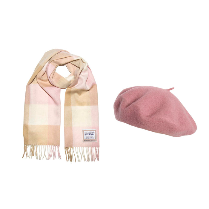 Rose Pink Beret Gift Set