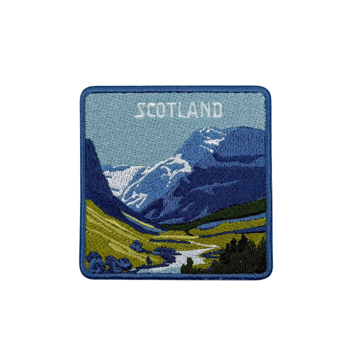 Scotland Mountains Big Patch Blue (7cm x 7cm)