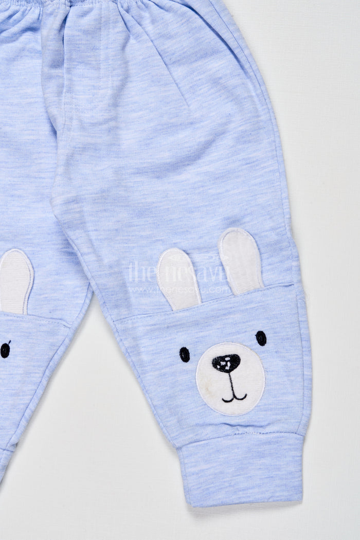 The Nesavu Boys Casual Set Toddler Boys Cotton Jogger Set with Bear Print for Cozy Daily Wear Nesavu Nesavu boys cotton jogger set bear print toddlers perfect cozy days casual play