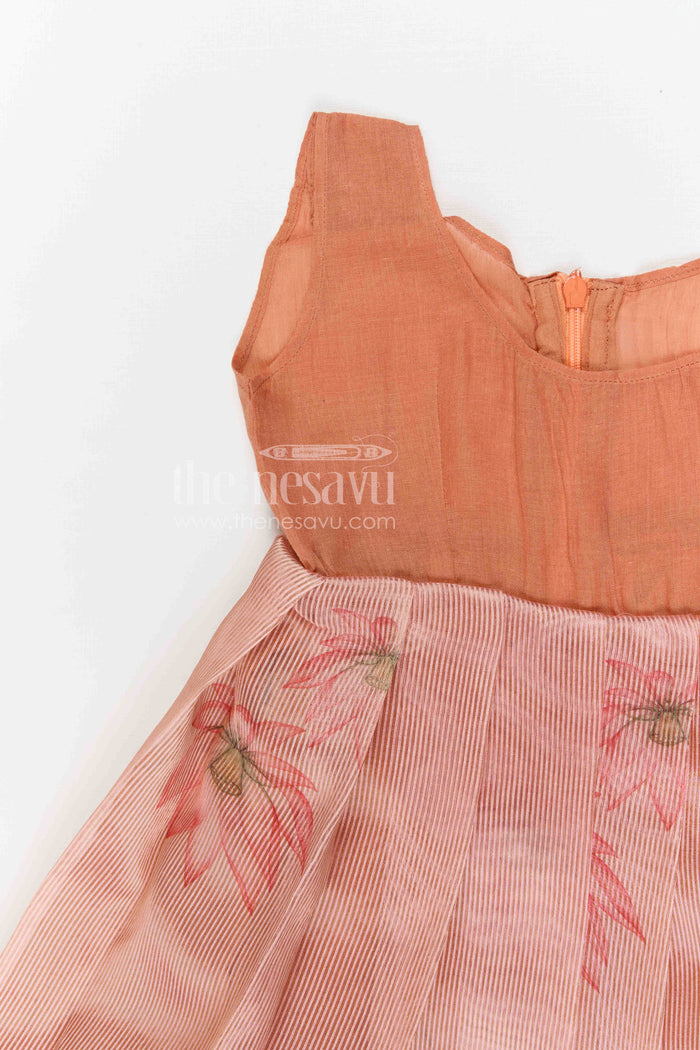 The Nesavu Pattu Pavadai Toddler Girl Pattu Pavadai for Traditional Functions and Festive Wear Nesavu Nesavu toddler girl pattu pavadai for festive wear and traditional functions with semi banaras silk comfort fit
