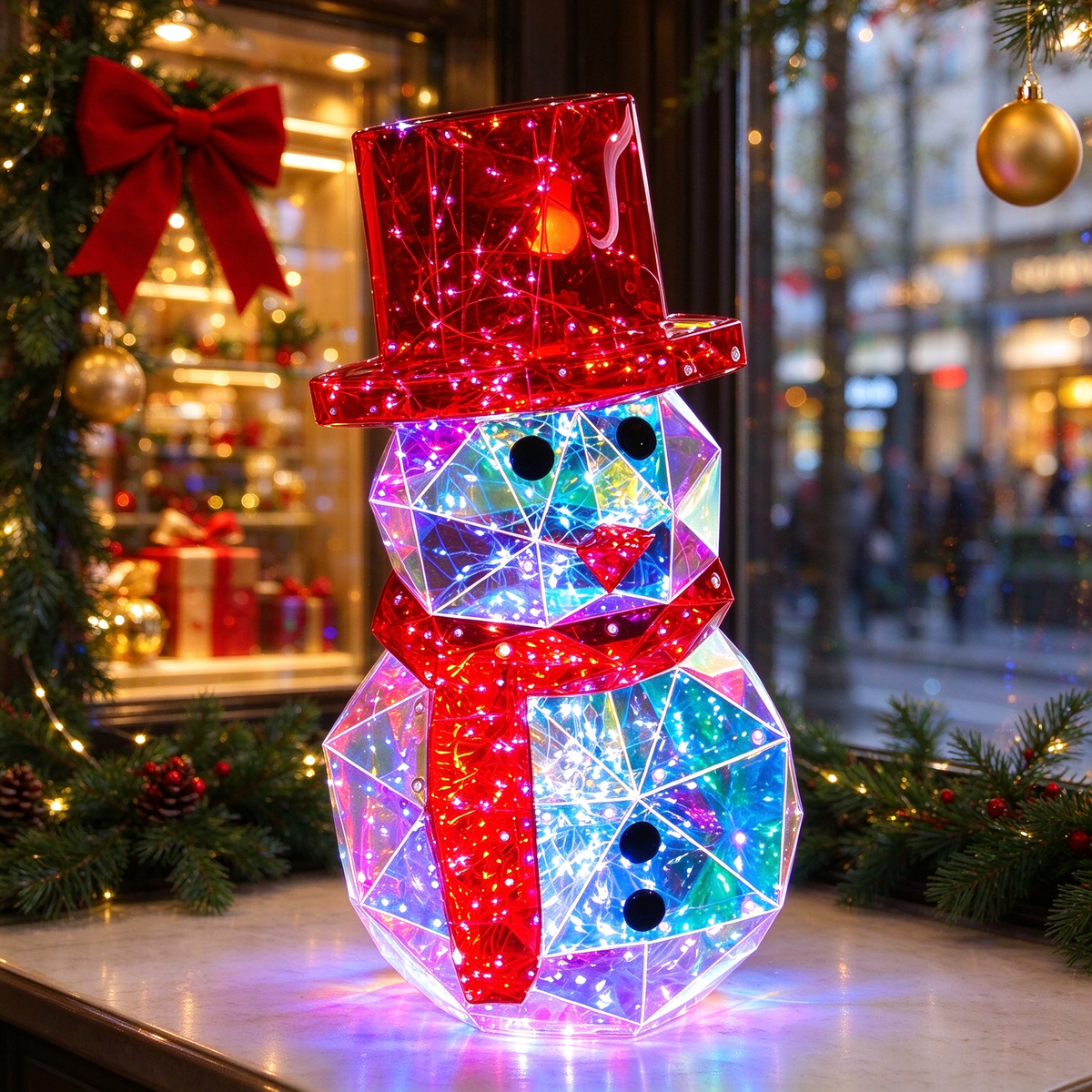 Iridescent Holographic Light-Up Christmas Decor