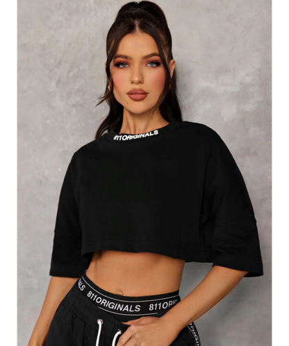 811 Originals Women's Empire Cropped Top (Black)
