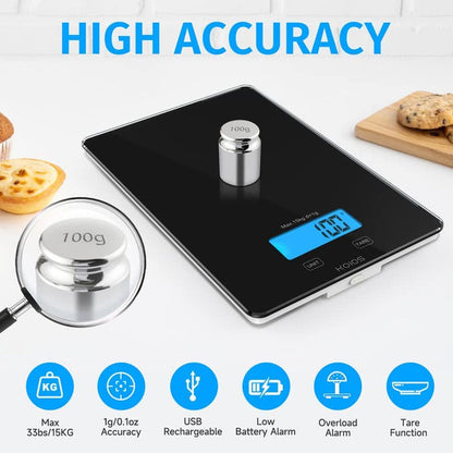A0554, Food Scale, 33lb/15Kg Digital Kitchen Scale     @ #