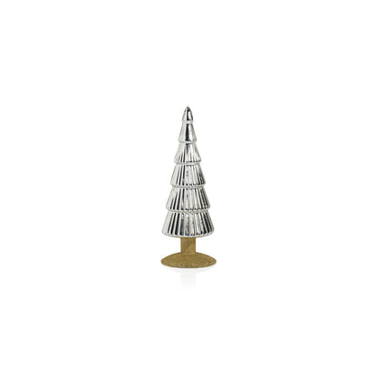 Alpine Glass Tree on Gold Glitter Base - Silver - Christmas Trees by Carlyle Avenue