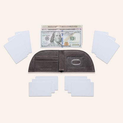 3 Card Slots w ID Window - Black Bison