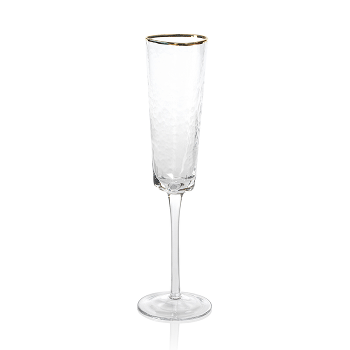 Aperitivo Triangular Stemware - Clear w/ Gold Rim - Drinkware by Carlyle Avenue