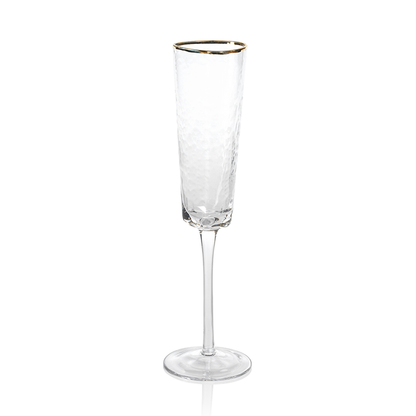 Aperitivo Triangular Stemware - Clear w/ Gold Rim - Drinkware by Carlyle Avenue