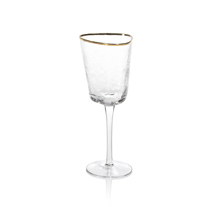 Aperitivo Triangular Stemware - Clear w/ Gold Rim - Drinkware by Carlyle Avenue