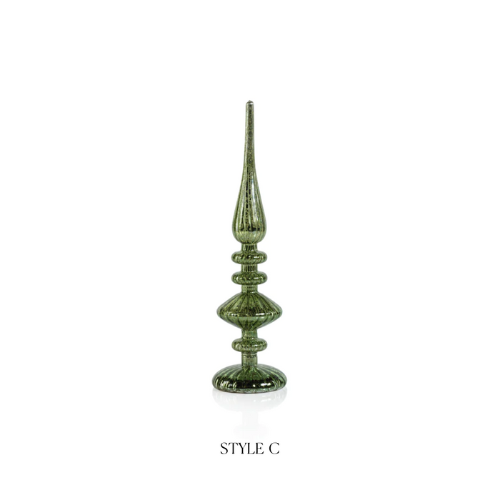 Decorative LED Finial - Green - Christmas Decor by Carlyle Avenue