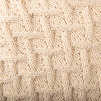 Aran Cable Button Shawl Neck Poncho - Cozy Knitwear for Women