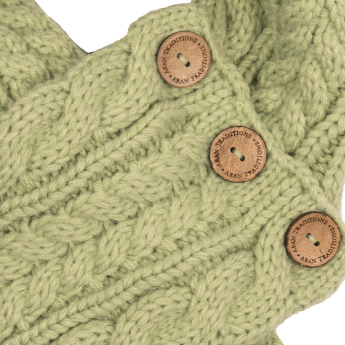 Aran Cable Button Wrap Scarf