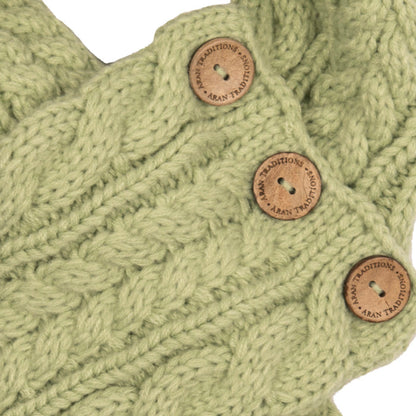 Aran Cable Button Wrap Scarf