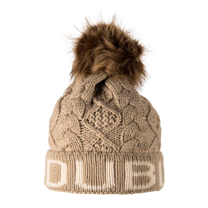 Aran Cable Dublin Pom Pom Beanie Hat Show Your National Pride with the Aran Cable Dublin Pom Pom Beanie Hat