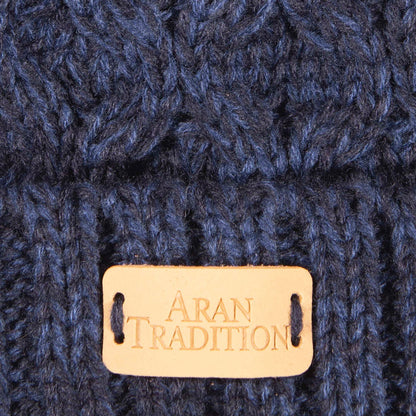 Aran Cable Knit Beanie Hat Aran Cable Knit Beanie Hat | Traditional Honeycomb Design
