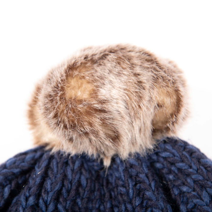 Aran Cable Tammy Hat Shop the Stylish Aran Cable Tammy Hat with Faux Fur Trim