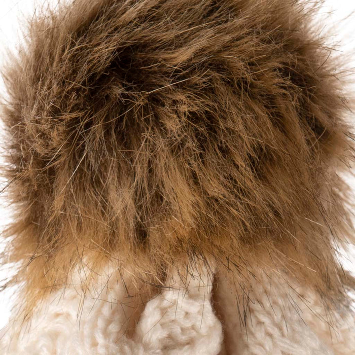 Aran Diamond Cable Ireland Pom Pom Hat Aran Diamond Cable IRELAND Pom Pom Hat | Soft Microfleece Lining