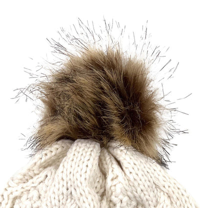 Aran Diamond Cable Oban Pom Pom Hat