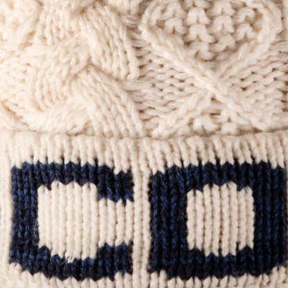 Aran Diamond Cable SCOTLAND Pom Pom Hat Aran Diamond Cable Scotland Pom Pom Hat