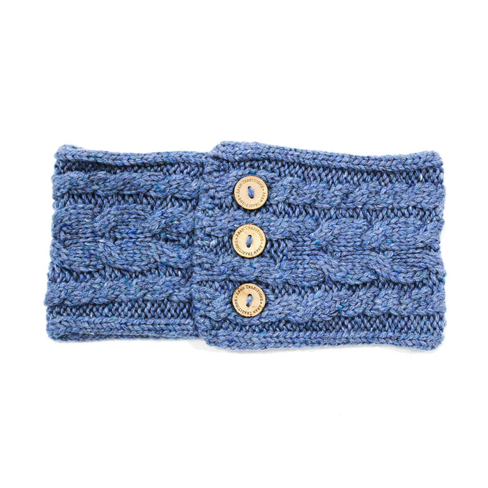Aran Donegal Cable Button Headband Stay Cozy and Chic with Aran Donegal Cable Button Headband