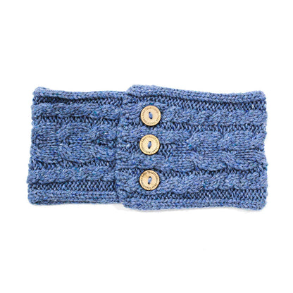 Aran Donegal Cable Button Headband Stay Cozy and Chic with Aran Donegal Cable Button Headband