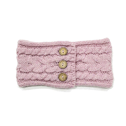 Aran Donegal Cable Button Headband Stay Cozy and Chic with Aran Donegal Cable Button Headband