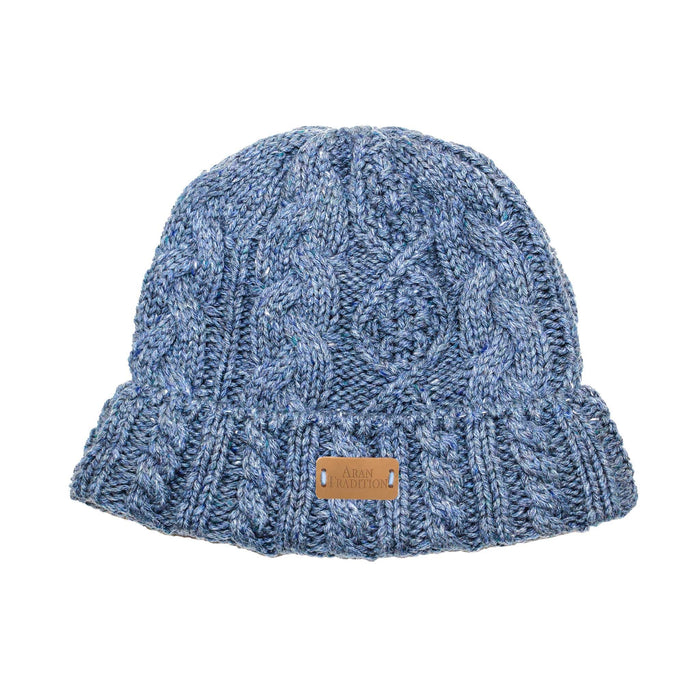 Aran Donegal Cable Turn up Beanie Hat Experience Cozy Elegance with Aran Donegal Cable Turn up Beanie Hat