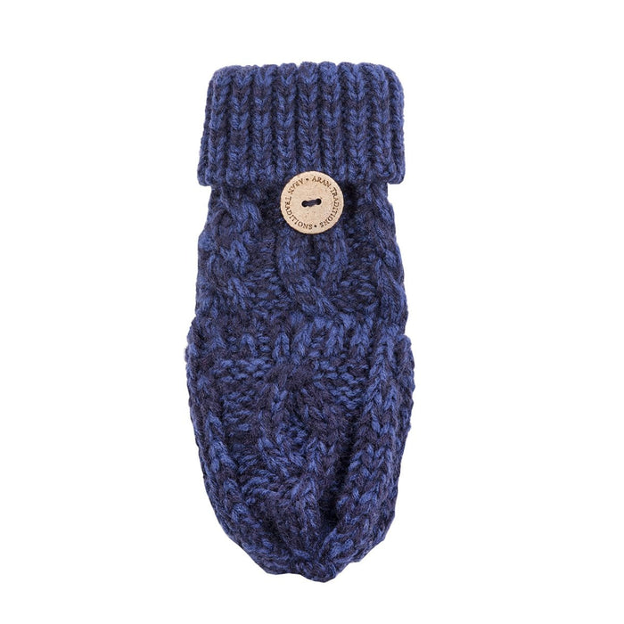 Aran Junior Cable Fold-over Mittens Aran Junior Cable Fold-over Mittens | Chunky Knit Mittens for Kids