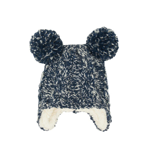 Aran Junior Cable Pom Pom Fleece Lined Hat Aran Junior Cable Pom Pom Fleece Lined Hat | Cute 'Mini-Me' Design