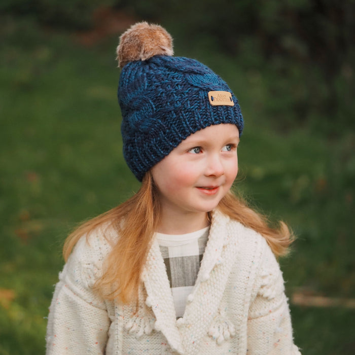 Aran Junior Cable Tammy Hat