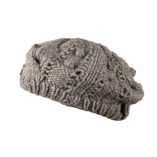 Aran Lace Cable Beret Hat Aran Lace Cable Beret Hat | Chunky Cable Lace Knit