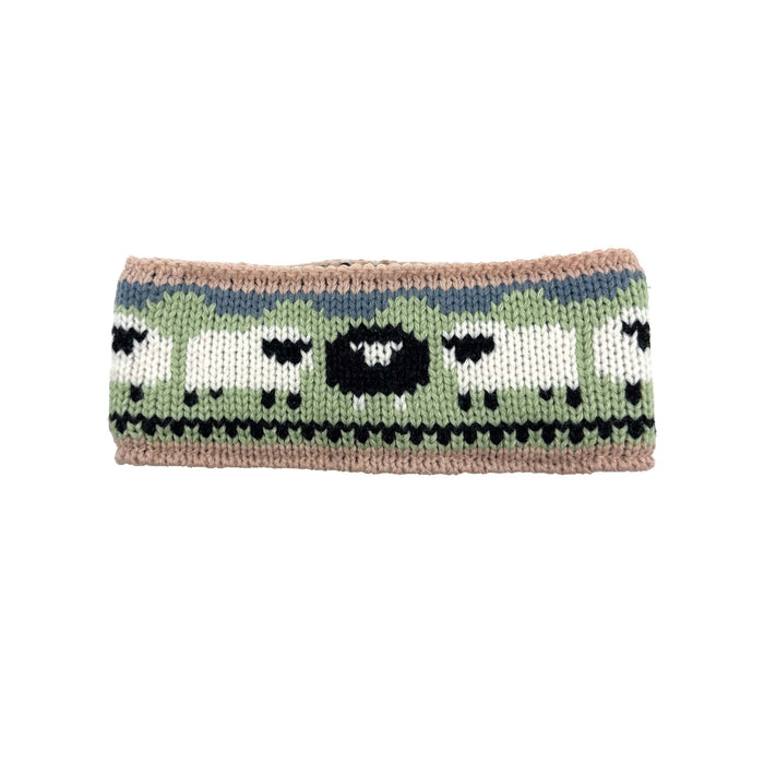 Aran Sheep Headband Blush Acrylic