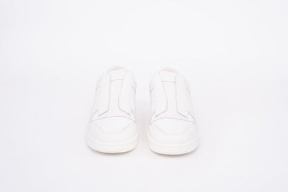 Front view of White Aria Trainers. Womens shoes in larger sizes UK 8-12