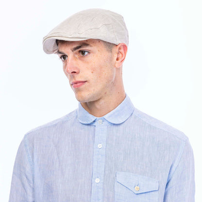 Arthur Classic Linen Flat Cap