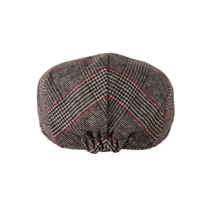 Arthur Tweed Flat Cap - Unisex, Elasticated Back, Wool Mix Fabric