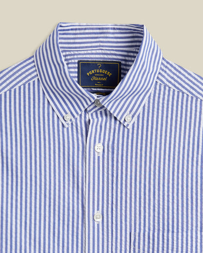 Atlantico Stripe Long Sleeve Shirt - Blue