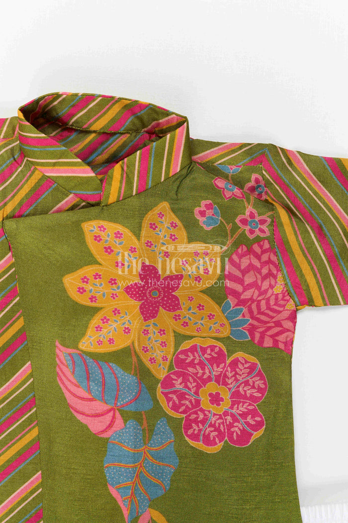 The Nesavu Boys Dothi Set Baby Boy Dhoti Set for Festive Occasions and Traditional Outings Nesavu Nesavu Baby Boy Dhoti Set For Festive Occasions With Digital Print Top And Comfortable Traditional Wear