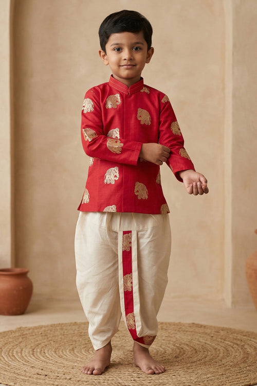 Baby Boy Dhoti Set for Naming Ceremony and Traditional Functions